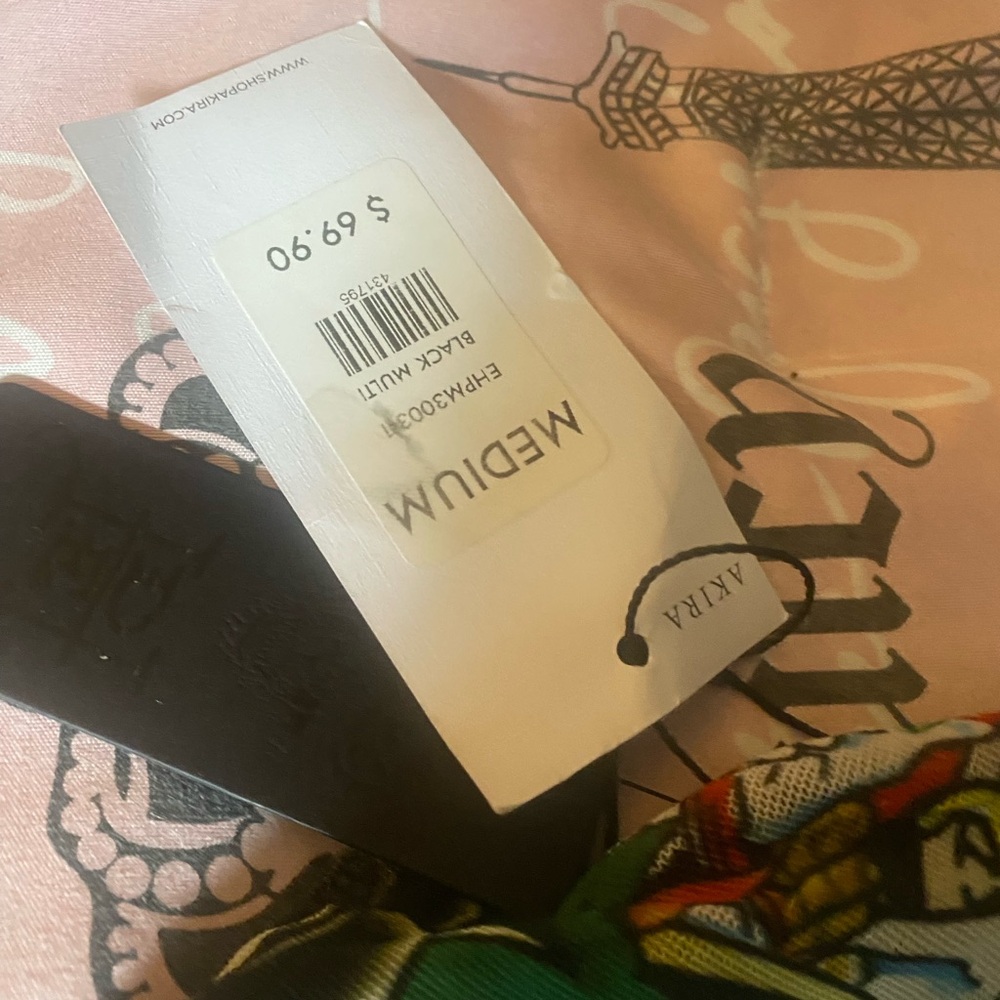 Ed Hardy Black and Pink Maxi Dress